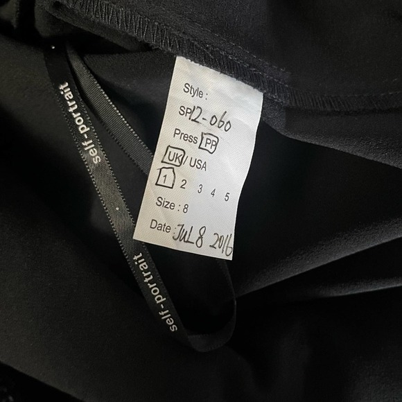 Self-Portrait SAMPLE Forest Green Fitted Mock-Neck Lace Midi Dress - Picture 9 of 10